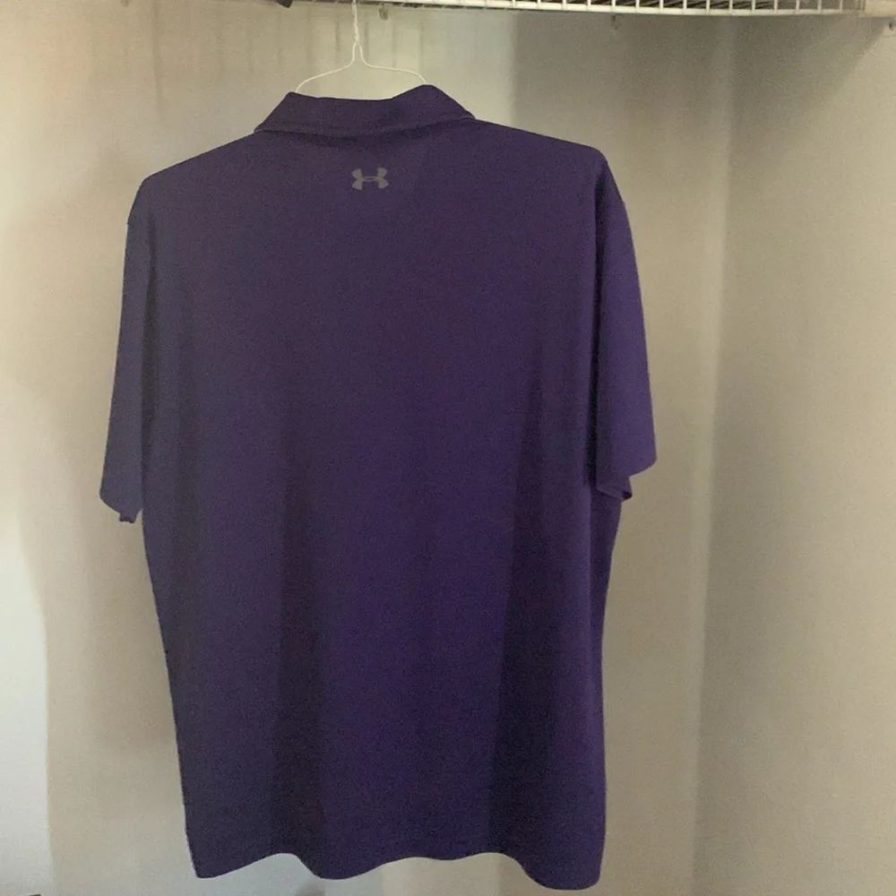 Men’s Under Armour Polo Purple Size XL Heatgear - Picture 4 of 4